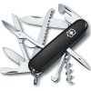 Scyzoryk Victorinox Huntsman 1.3713 - Multitool do kempingu i survivalu, 15 funkcji, z etui - Czarny